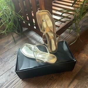 White House Black Market Metallic Sandals